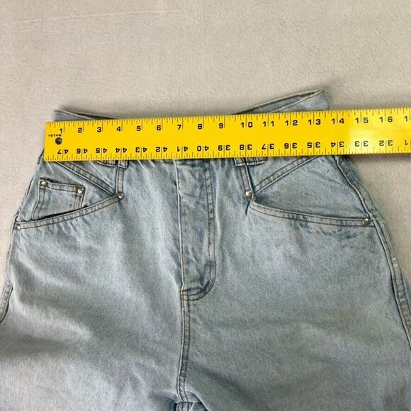 BILL BLASS Mom Jeans Womens 10 Light Wash High Rise 100% Cotton Retro 80s Vtg - Picture 6 of 13